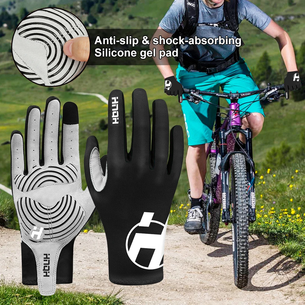 

Cycling Gloves Gel Sports Fishing MTB Road Bike Racing Glove Anti-shock Перчатки Мужские Ciclismo Touch Screen Full Finger Glove