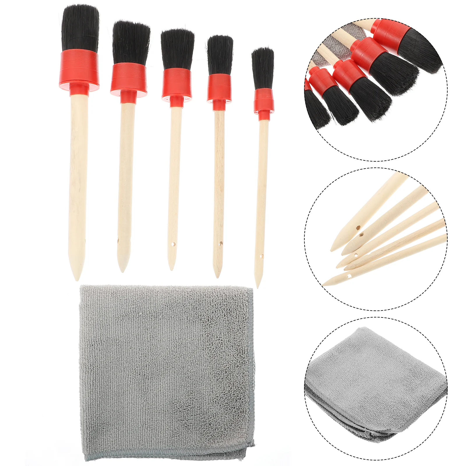 

1 Set of Wheel and Tire Brush Kit Car Rim Detailing Kit Rim Cleaning Brush Car Rim Cleaner Brush Car Clean Brush Rim Brush