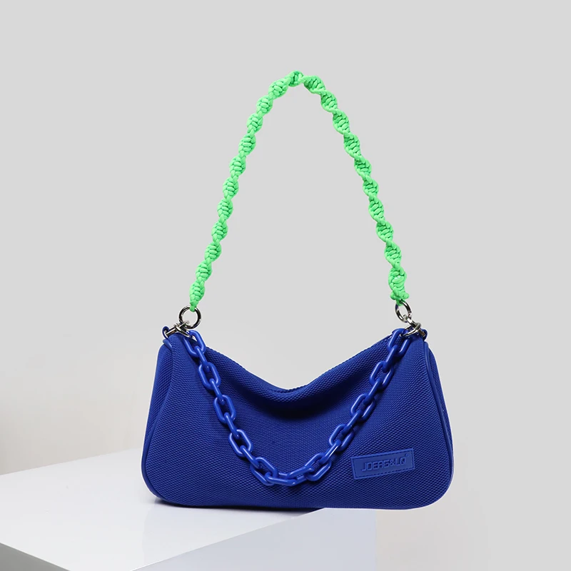 

Роскошные дизайнерские сумки для женщин, модная цветная контрастная акриловая сумка через плечо с цепочкой