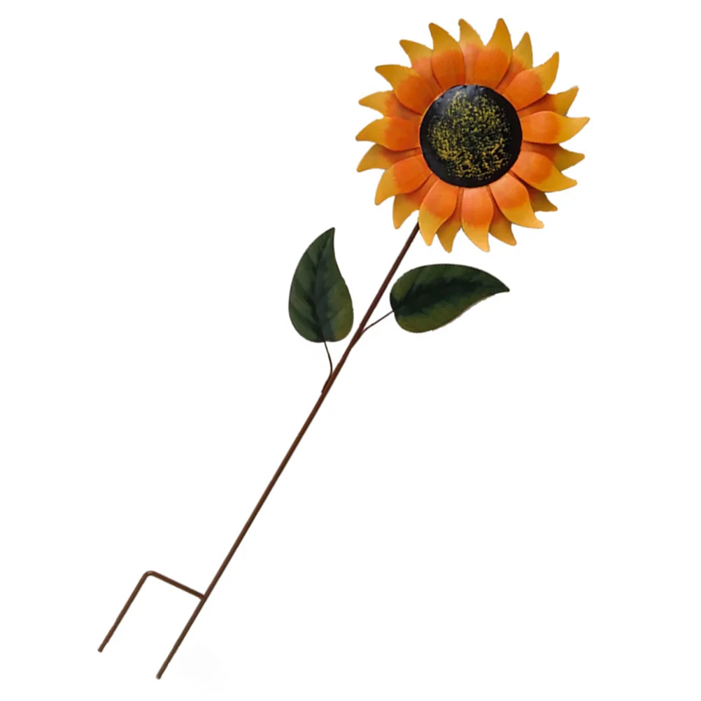 

1 Set Metal Flower Garden Stake Outdoor Lawn Patio Sunflower Decoration Ornament