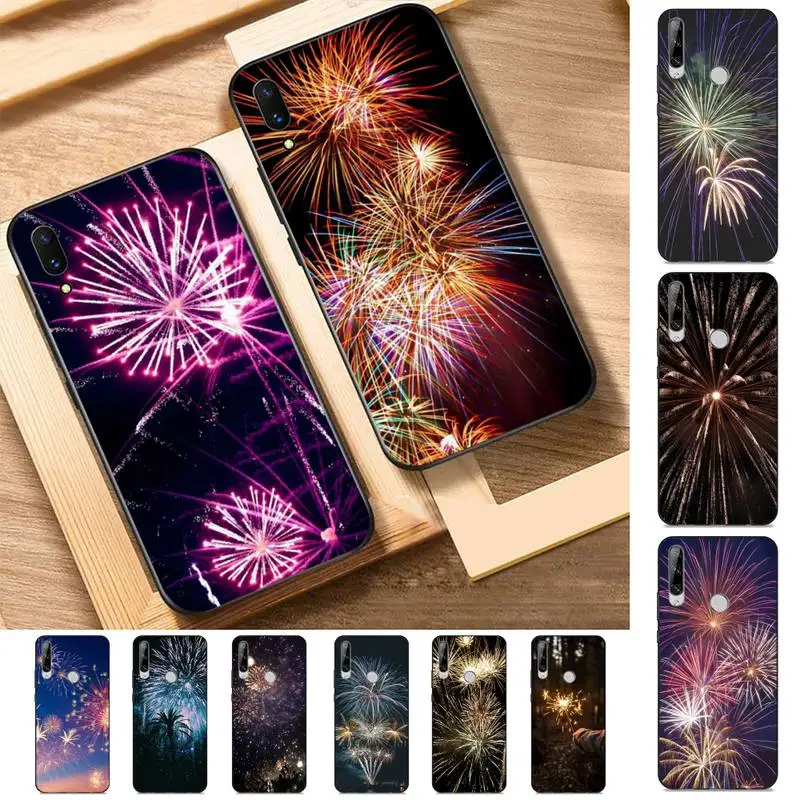 

Fireworks Phone Case for Huawei Y 6 9 7 5 8s prime 2019 2018 enjoy 7 plus