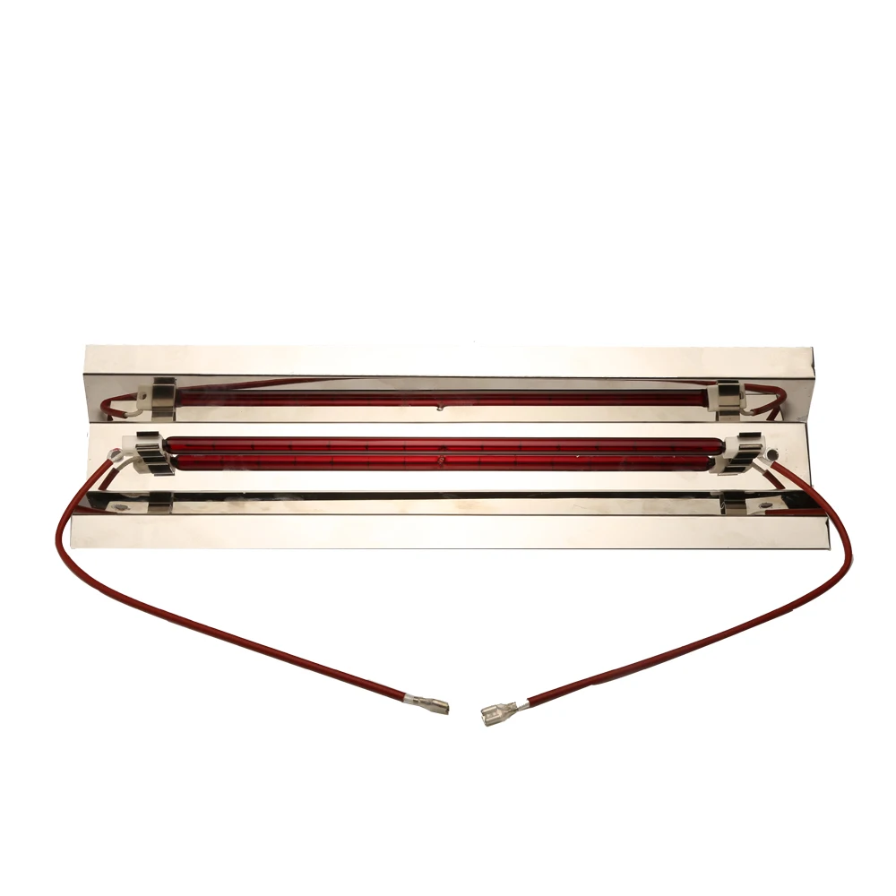 

4 sets 750mm 1000W 220V Ruby Color Halogen Lamp Far Infrared Tube with 800mm Reflector Electrothermal Film