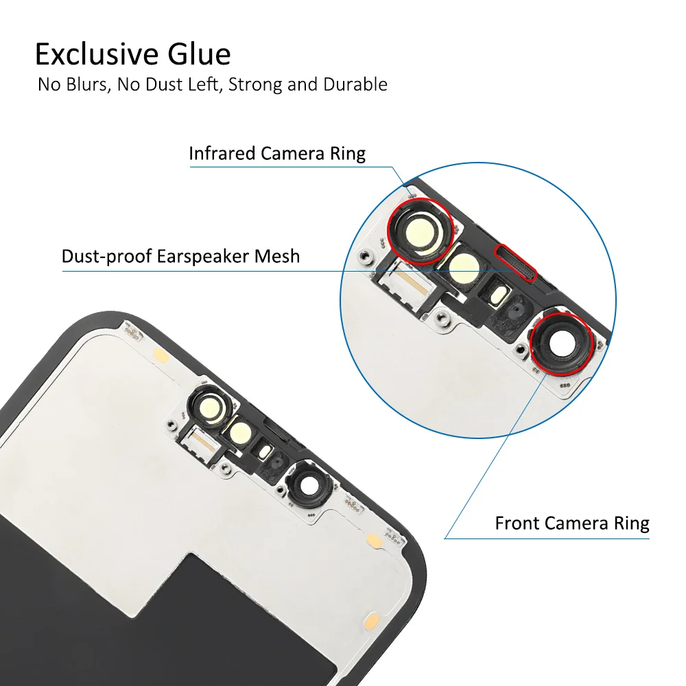 Tanie 100% Testowany Wyświetlacz LCD Dla IPhone 13/13 Mini OLED 3D Ekran Dotykowy Incell Jakości Digitizer Wymiana Części Montażowych Z Prezentem