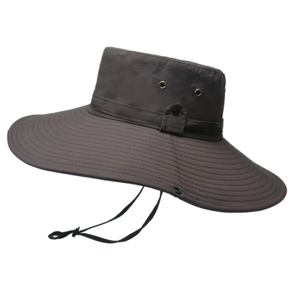 

Fisherman Hat Mesh Holes Wide Brim Hat Breathable Hiking Boonie Hat Sun Hat Men's Sun Hat Outdoor Oversized Brim Fisherman Cap