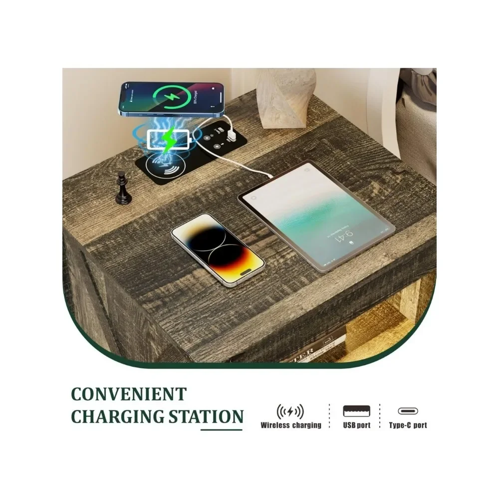 Набор прикроватных тумбочек 2 с ящиком для пистолета прикроватная тумбочка