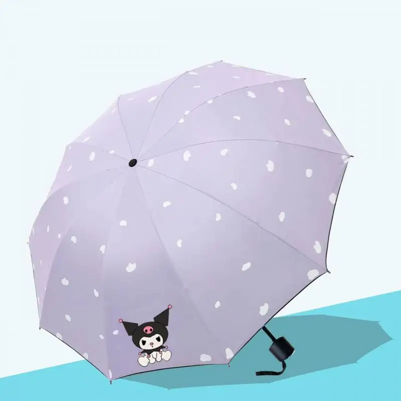 

Sanrio Kawaii Kuromi Pochacco Umbrella Anime Girl Cartoon Rainy Sunshade Manual Automatic Folding Portable Printed Umbrella Gift