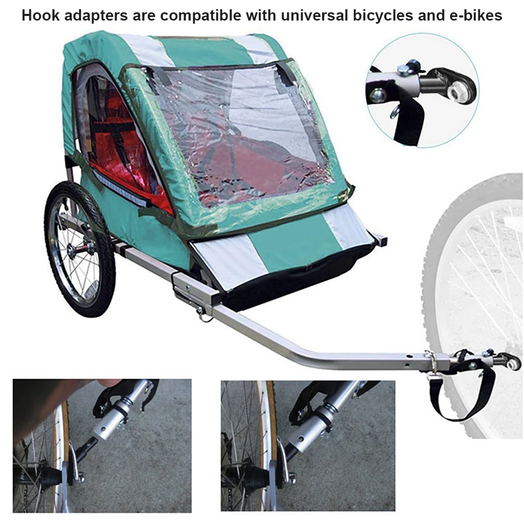 

Bicycle Trailer Clutch Steel Hitch Model Children Pet Stroller Coupler Linker Portable Connector Towing Attachment Part