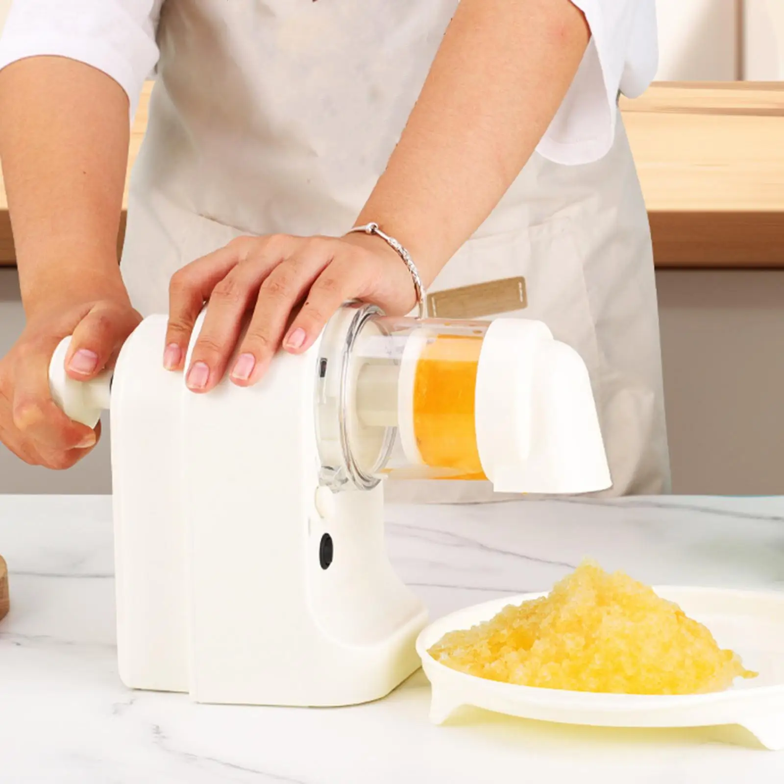 Электрическая дробилка для льда профессиональная машинка бритья с лотком