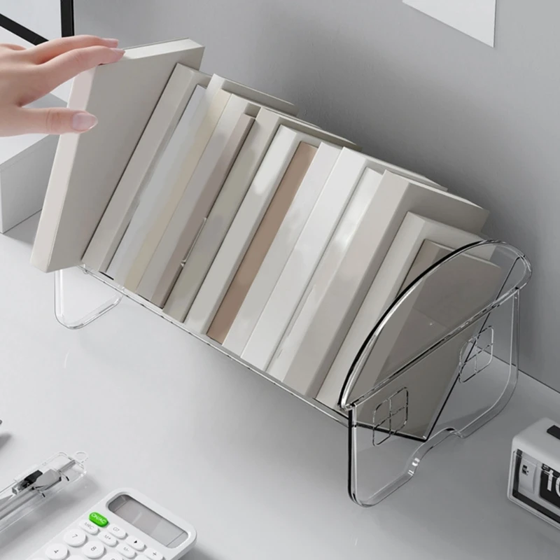 Пластиковая книжная полка настольный органайзер прозрачный держатель для