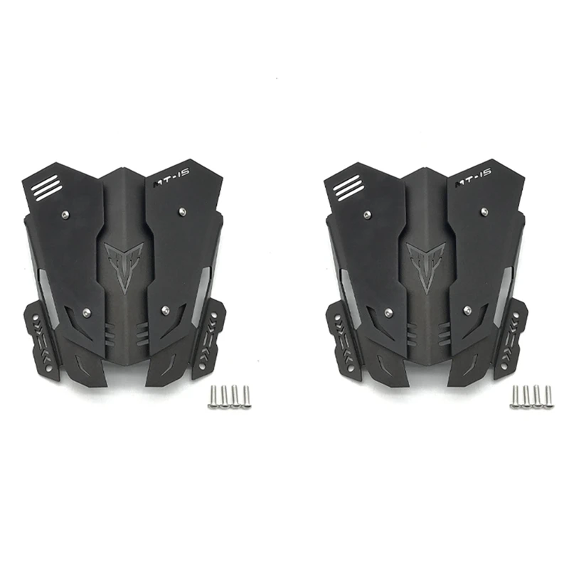 

2X Motorcycles Windscreen Windshield For Yamaha MT-15 MT 15 MT15 2019-2020 Aluminum Alloy Screen Accessories Black