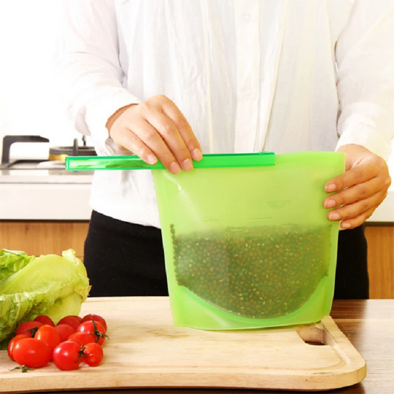 

Food Storage Bags 1PC Silicone For Food Reusable Vegetable Food Storage Organization Meat Kitchen Storage Containers Hot Sale