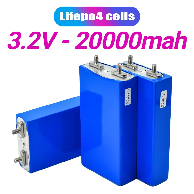 

100% Brand NEW 3.2V 20Ah LiFePO4 Battery Cell Lithium Iron Phosphate Deep Cycles for Diy 12V 24V 36V 48V Solar Energy UPS Power