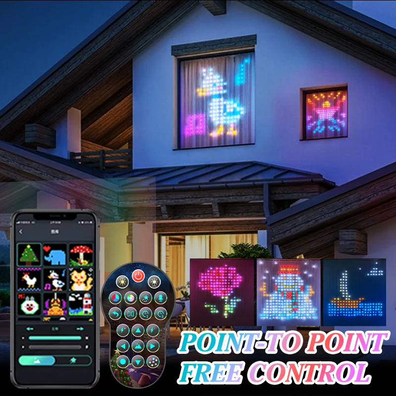 

Рождественская гирлянда-занавеска E2 с RGB-подсветкой, Управление по Bluetooth, сказочные огни «сделай сам», украшение для свадьбы, вечеринки, Рождества, 2024