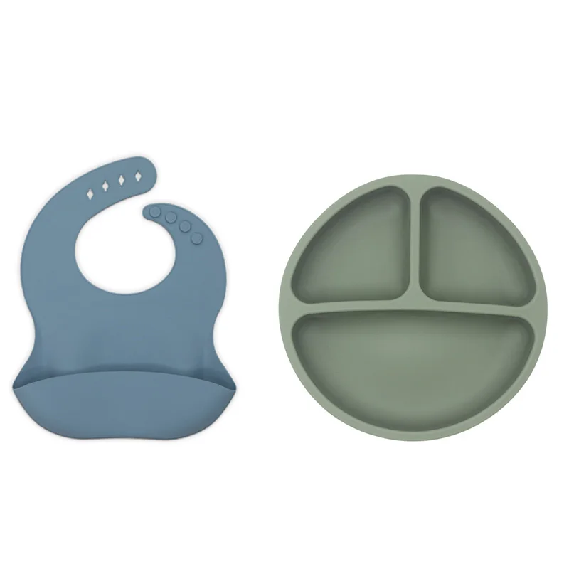 

Силиконовая посуда для кормления новорожденных детская посуда для малышей завтрак Кормление против падения Нескользящая миска ложка нагрудник