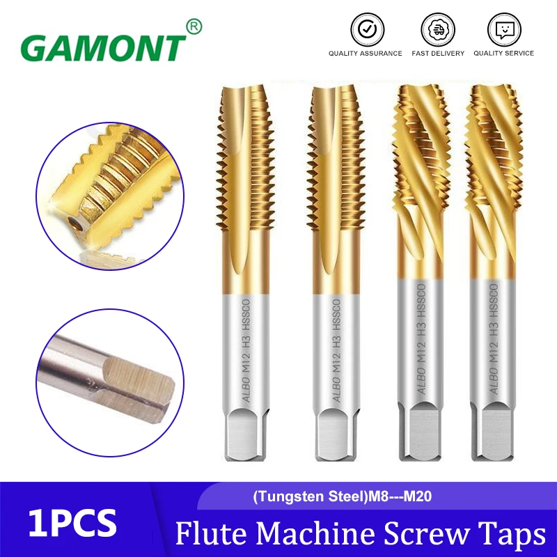 

GAMONT Taper Fine Tooth Straight Flute Machine Screw Taps And Die Set Machine Taps For Material Iron Copper Mater For M35 Taps