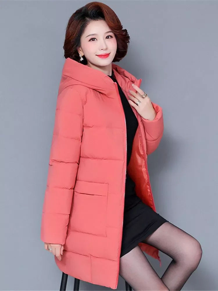 

Зимняя одежда, зеленое зимнее пальто 2022, утепленная парка с капюшоном, Женская свободная теплая куртка с хлопковой подкладкой, непромокаемы...