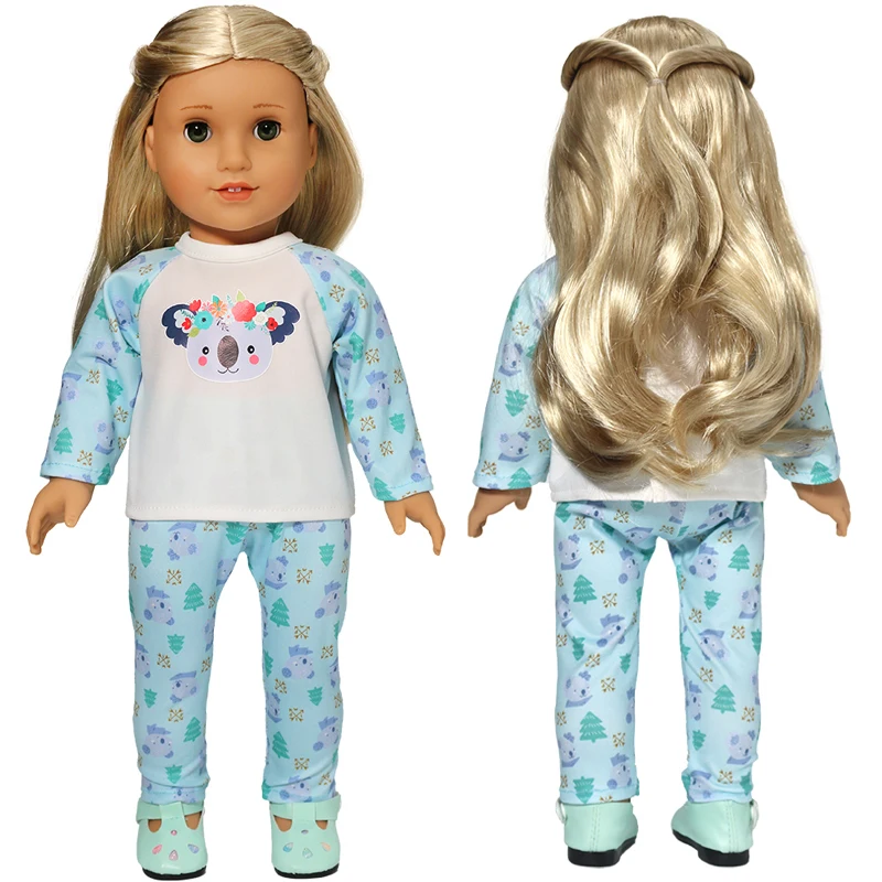 

Пижамный комплект для девочки, одежда для сна, кукла-Реборн, кукла, детская одежда, подарок на день рождения, 18 дюймов