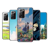 howls howls moving castle for samsung galaxy a01 a11 a22 a12 a21s a31 a41 a42 a51 a71 a32 a52 a52s a72 a02s a03s phone case
