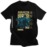 attack on titan tshirt for men t shirt fashion shingeki no kyojin anime manga armin alert tee shirt cotton tee free shipping