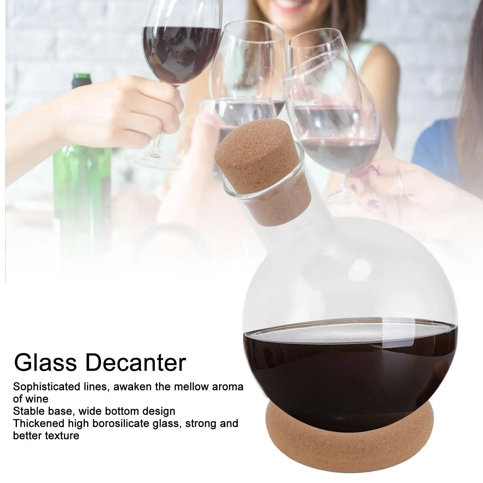 Графин премиум-класса для красного вина с основанием — быстрый стеклянный