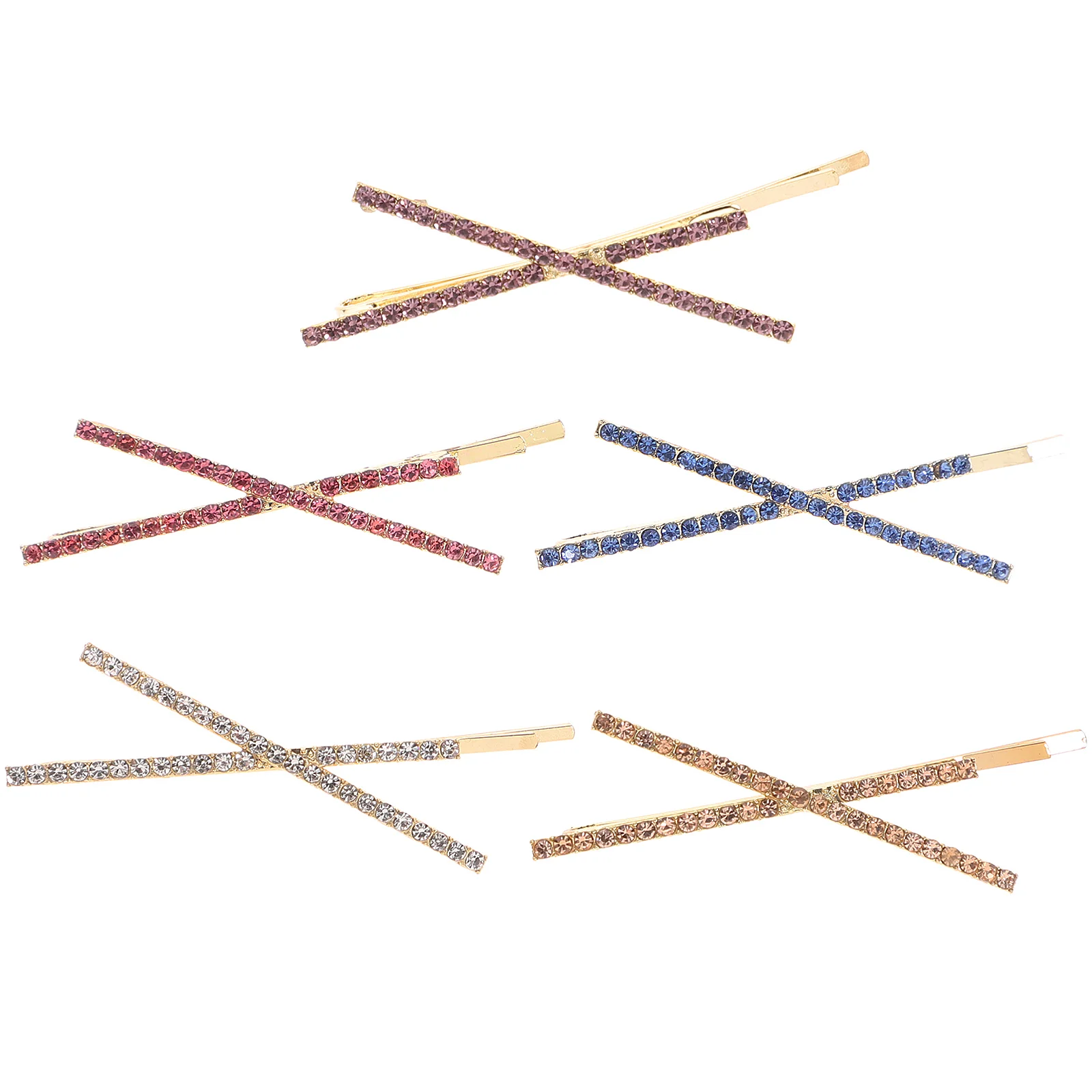 

5Pcs Rhinestones Hair Clips Sparkly Hair Barrettes Rhinestones Hair Decor