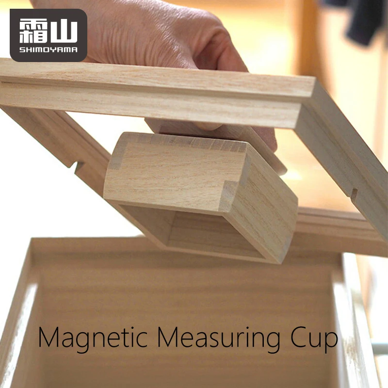 SHIMOYAMA большой контейнер для хранения риса деревянный еды с крышкой мерным