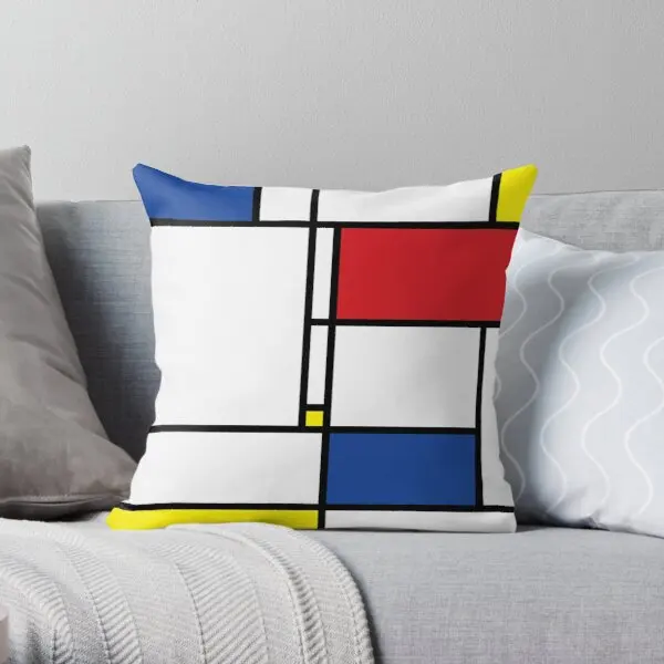 

Mondrian Minimalist De Stijl Modern Art Printing Throw Pillow Cover Wedding Case Waist Bedroom Anime Soft Pillows not include
