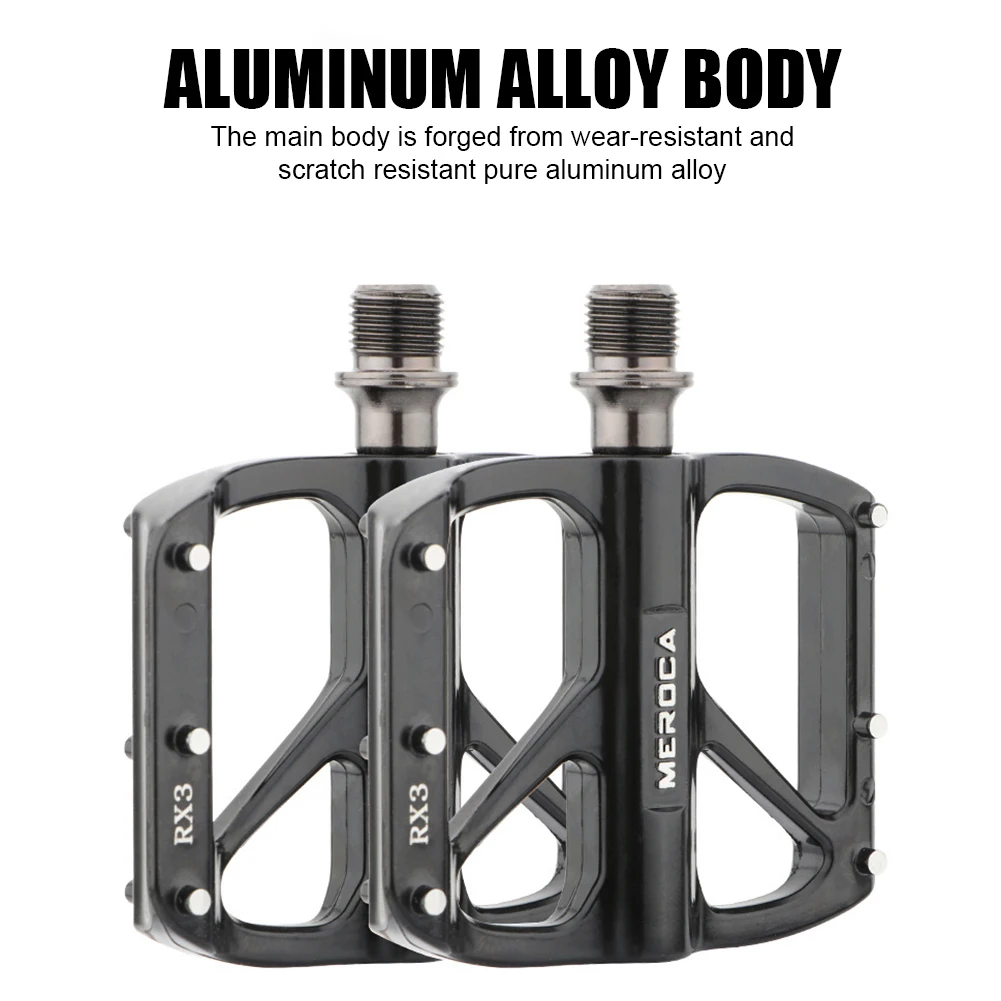 

Bike Pedal Sealed Bearings Anti-Slip Ultra-Lightweight Aluminum Flat Pedal Mountain Road Bike 9/16" Spindle Bicycle Accessories