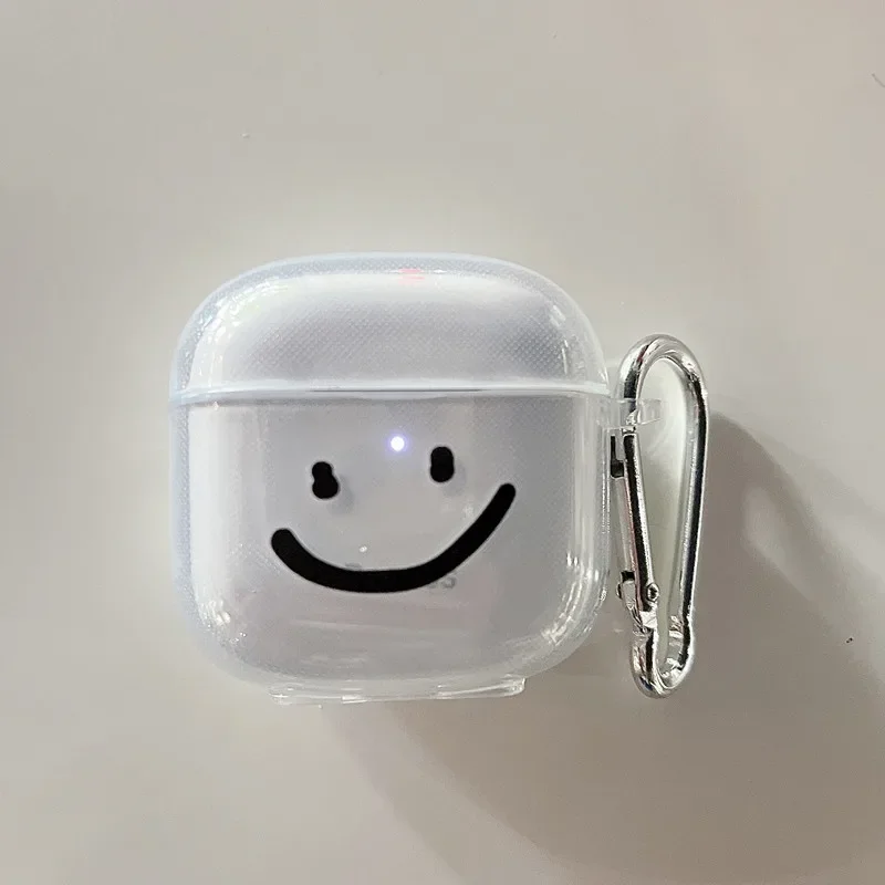 Прозрачный чехол для наушников с рисунком улыбки Baseus E3 TWS