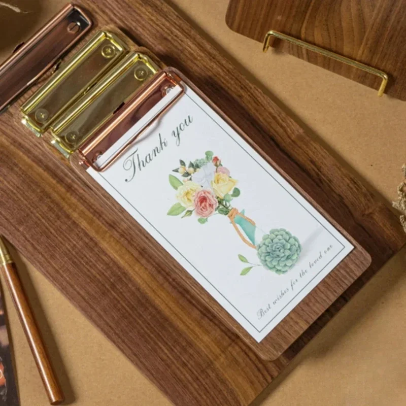 Папка меню для демонстрации ресторана из цельного дерева планшет заказа формата