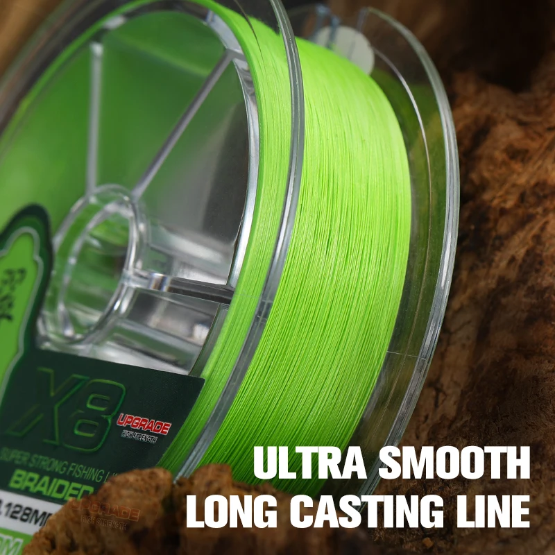 Фото Леска для рыбалки TSURINOYA Ultra-long Casting PE, 150 м, 100 м, 8-жильная плетеная, 14-40LB, гладкая, высокочувствительная, мультифиламентная. №4