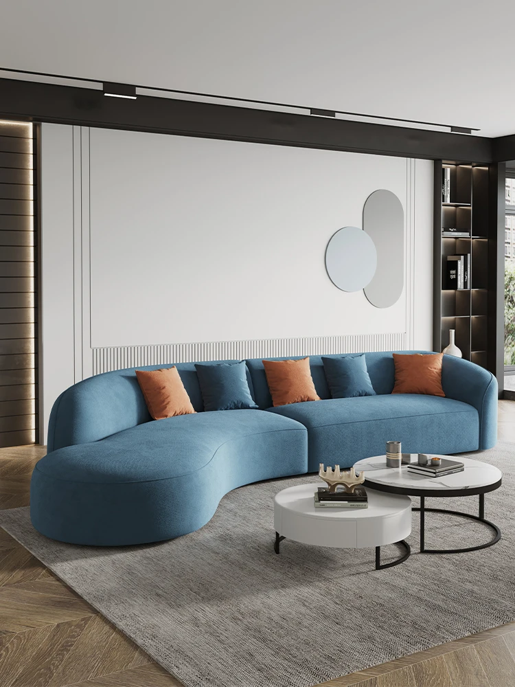 

Minimalist Sofa Light Luxury Modern Designer Creative Sofa Reception Area Leisure Matte Cloth Sofa Furniture Set For Living Room
