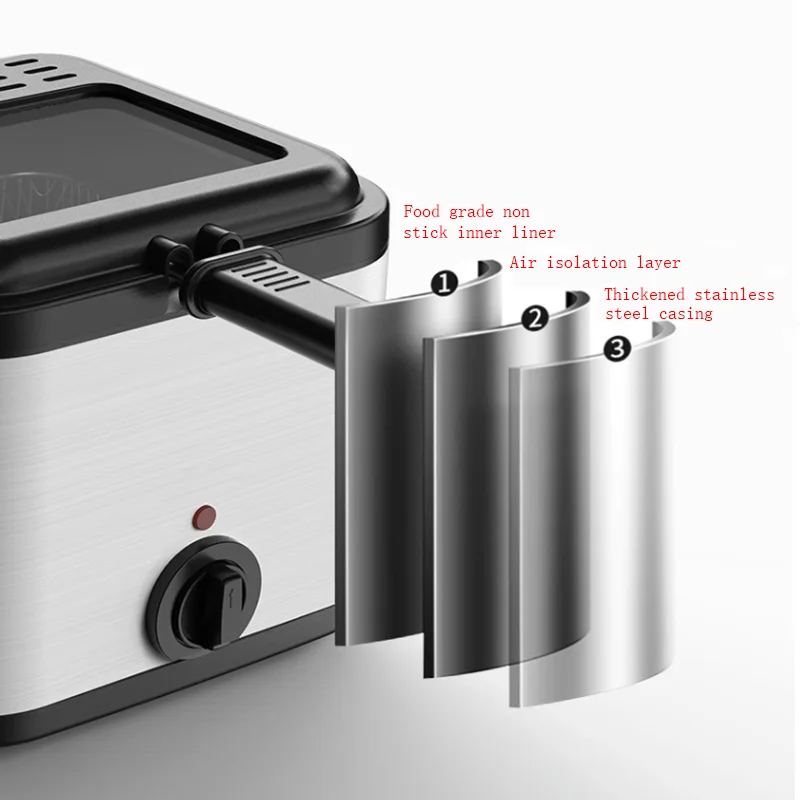 Электрическая фритюрница 110 В/220 В 1000 Вт бездымная картофель фри куриная