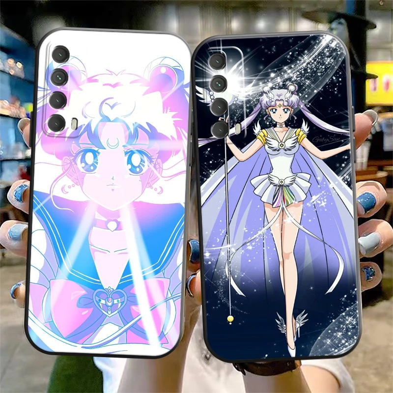 

Чехол для телефона с японским аниме Сейлор Мун для Huawei P Smart Z 2019 2021 P20 P20 Lite Pro P30 Lite Pro P40 P40 Lite 5G, силиконовый чехол