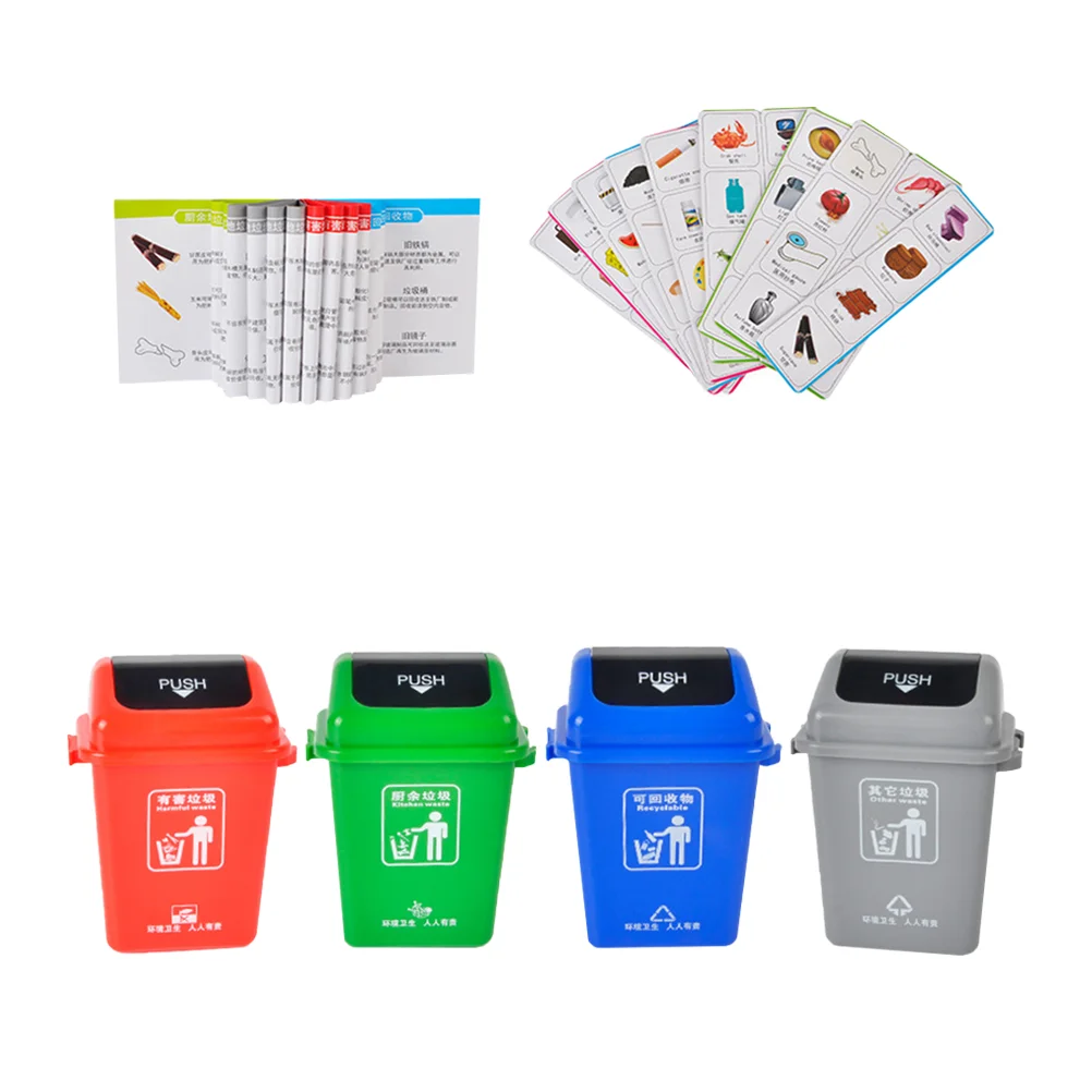

Garbage Sorting Toys Kids Mini Desktop Trash Can Game Toddler Classification Educational Board Plaything Children