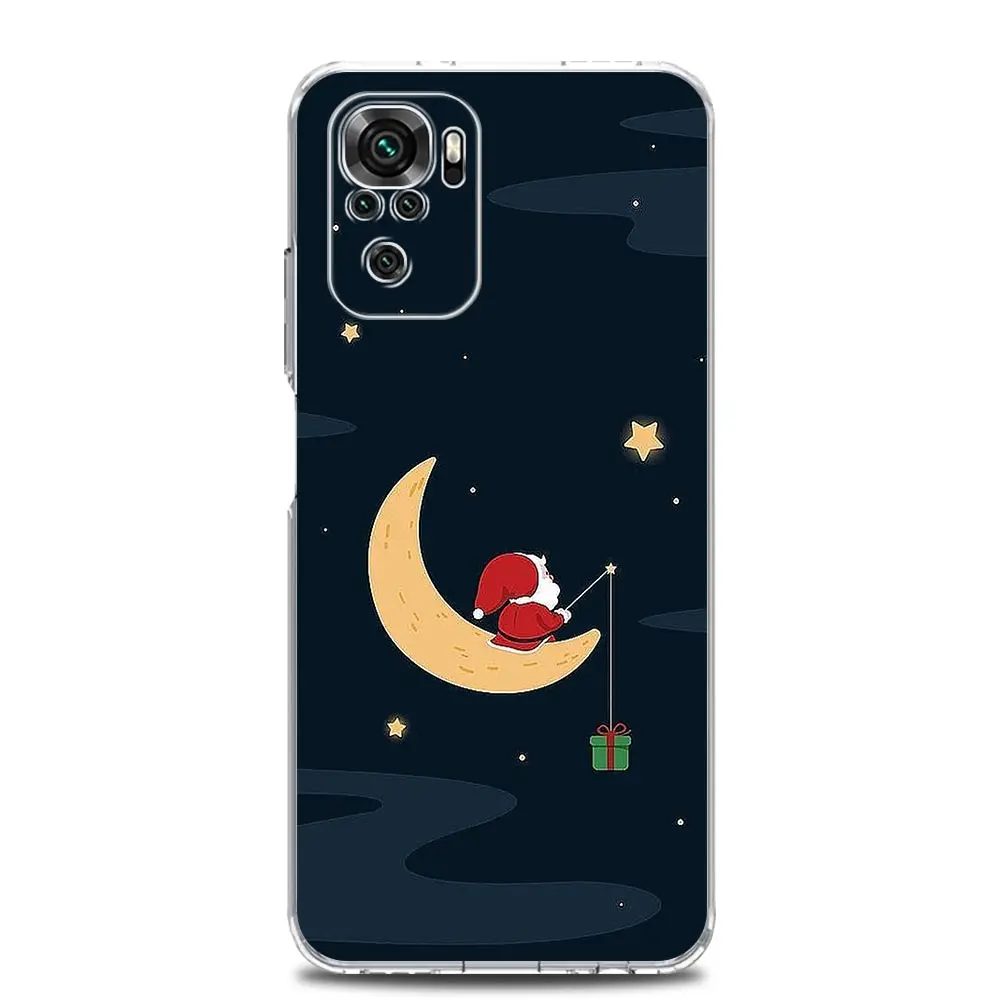 Рождественский чехол для телефона с Санта Клаусом Xiaomi Redmi Note 13 12 5G 9S 9 8 10 11 Pro Plus 4G 9T