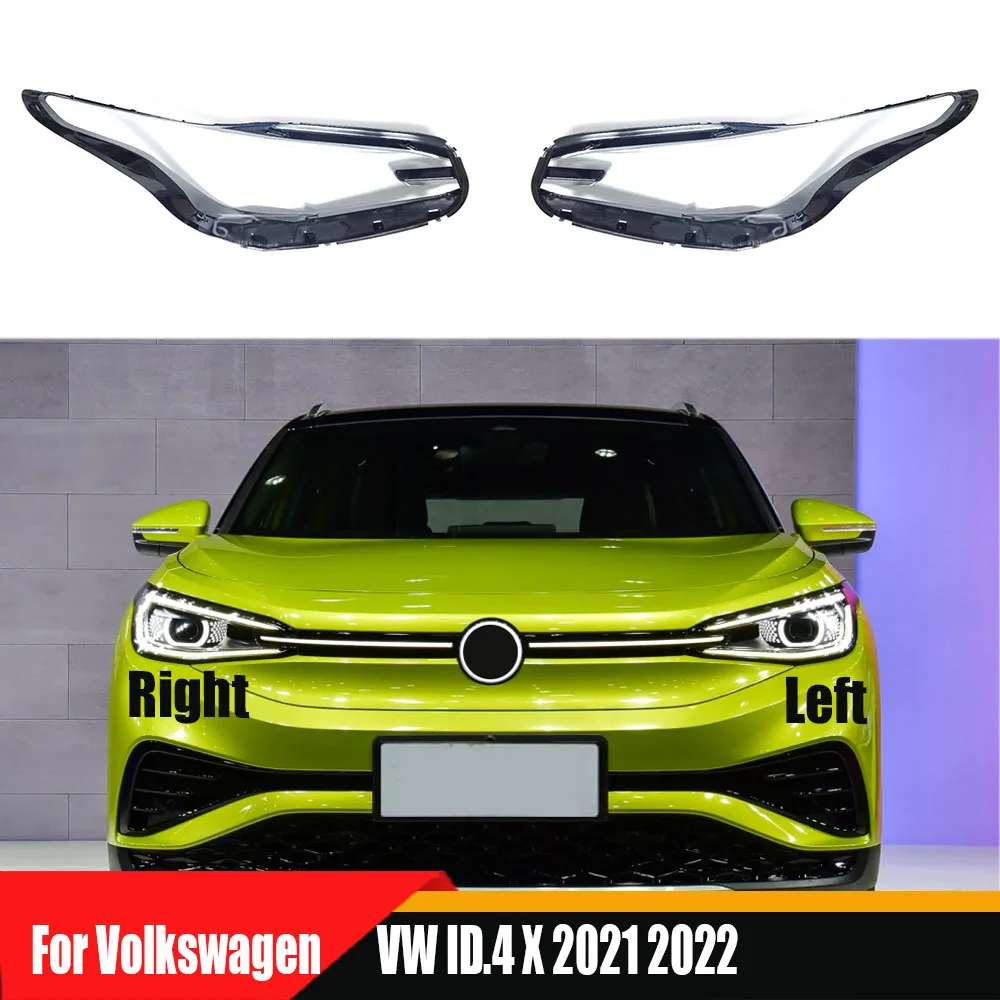 

For Volkswagen VW ID.4 X 2021 2022 Headlamp Cover Transparent Headlight Shell Lens Plexiglass Replace Original Lampshade