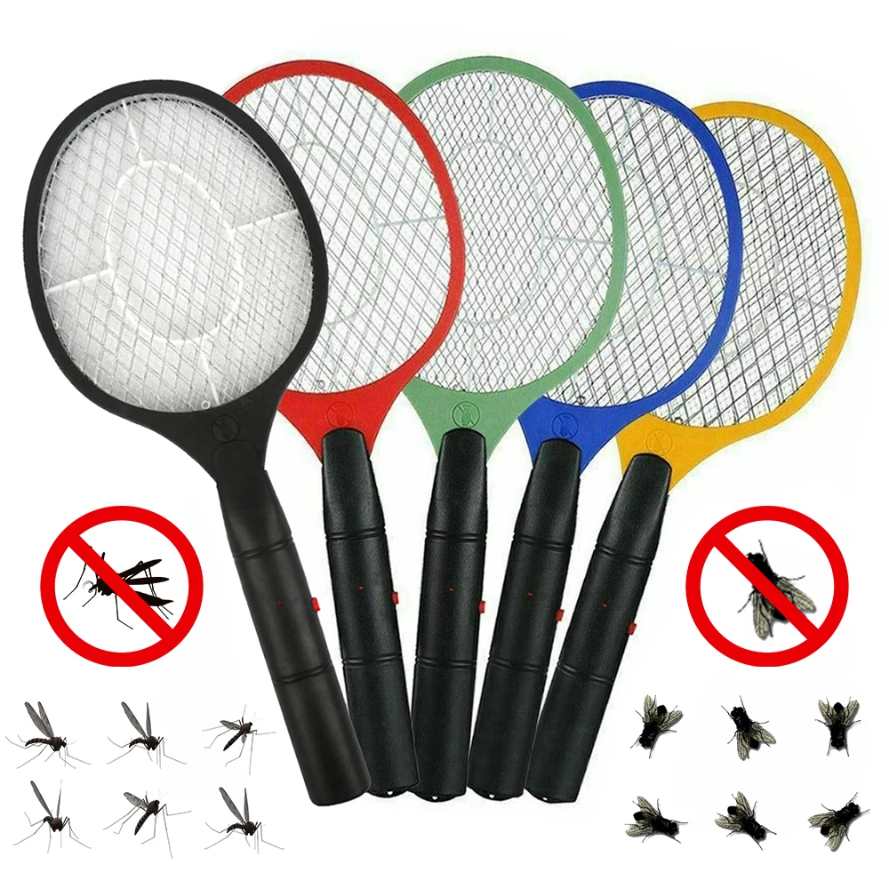 

Mosquito Killer Electric Fly Swatter Pest Repeller Bug Zapper Racket Kills Electric Mosquito Anti Fly Long Handle For Room