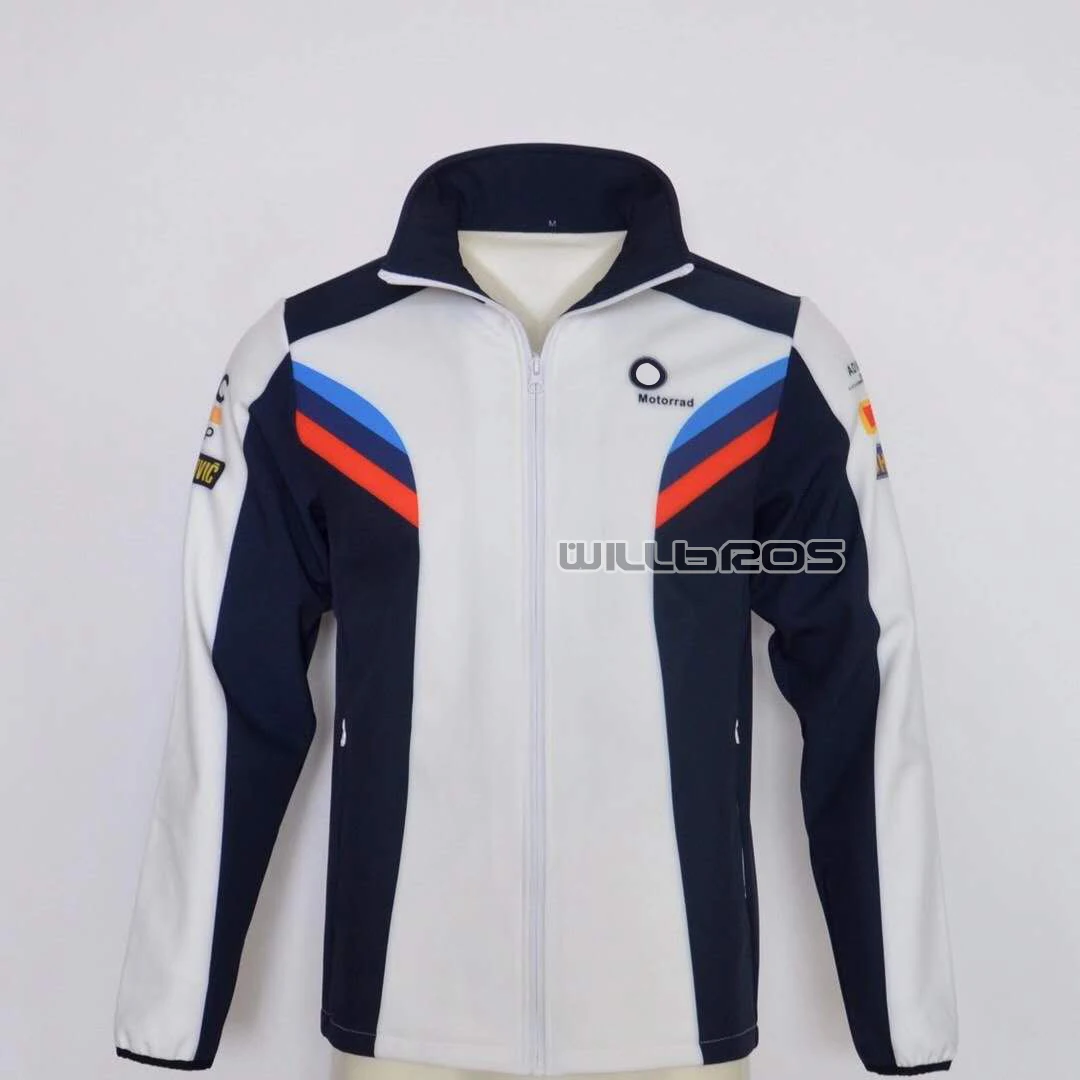 

Мотоциклетная флисовая толстовка на молнии для BMW Motorrad WorldSBK Team Racing, хлопковая белая куртка