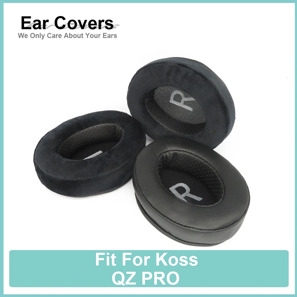 

Earpads For Koss QZ PRO Headphone Earcushions Protein Velour Sheepskin Pads Foam Ear Pads Black