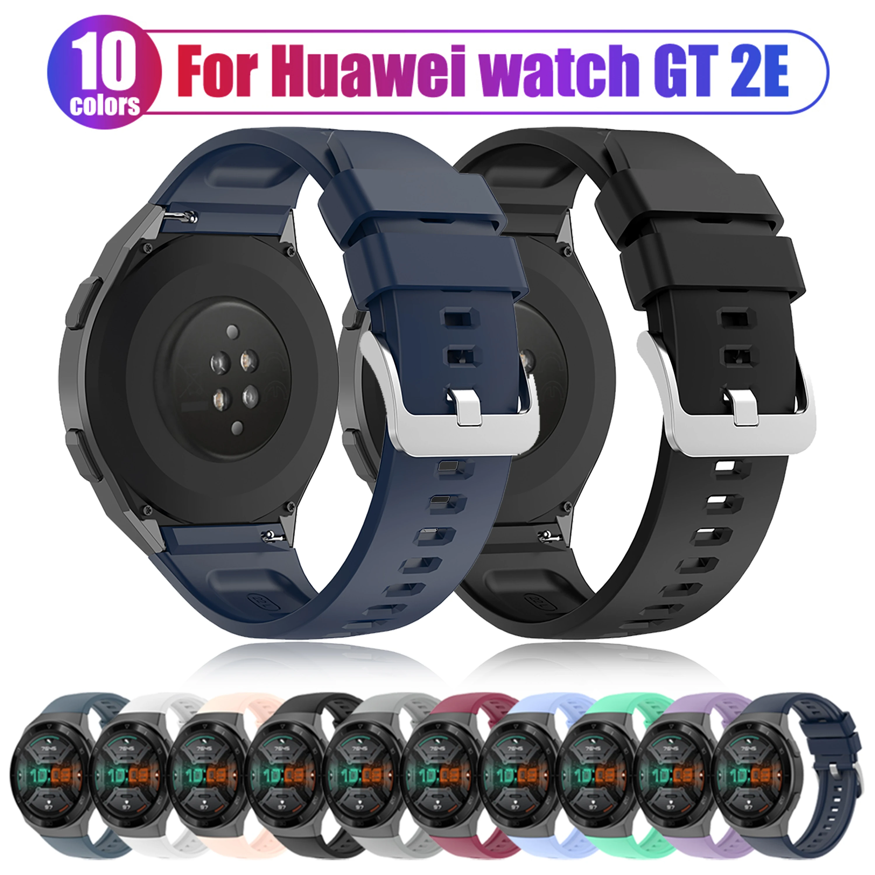

Silicone Sport Watch Strap For Huawei watch GT 2e original Smart Watch band Replacement huawei GT2e WristBand 22mm Bracelet belt