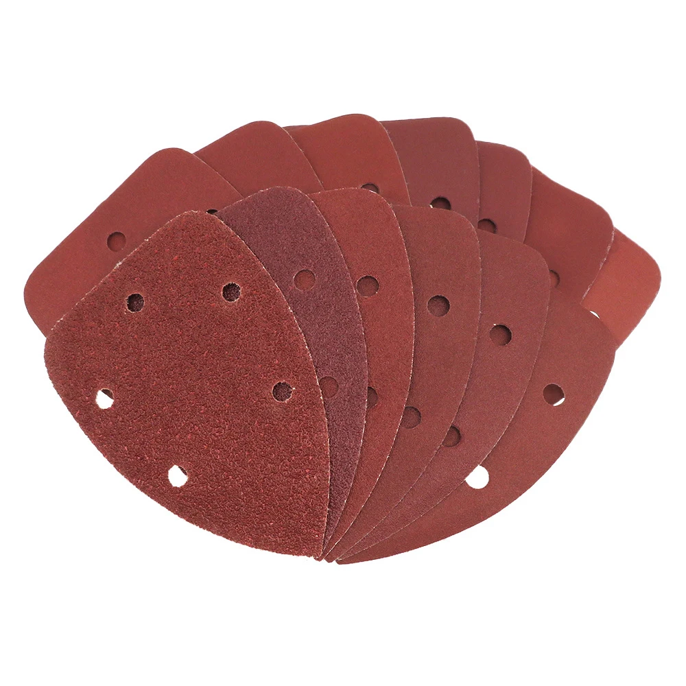 

100 шт. 140x140x98 мм 5-отверстие шлифовальный треугольники оксид алюминия сухие шлифовальные бумаги Крюк & Петля зернистости 40 ~ 1000 для осциллирую...