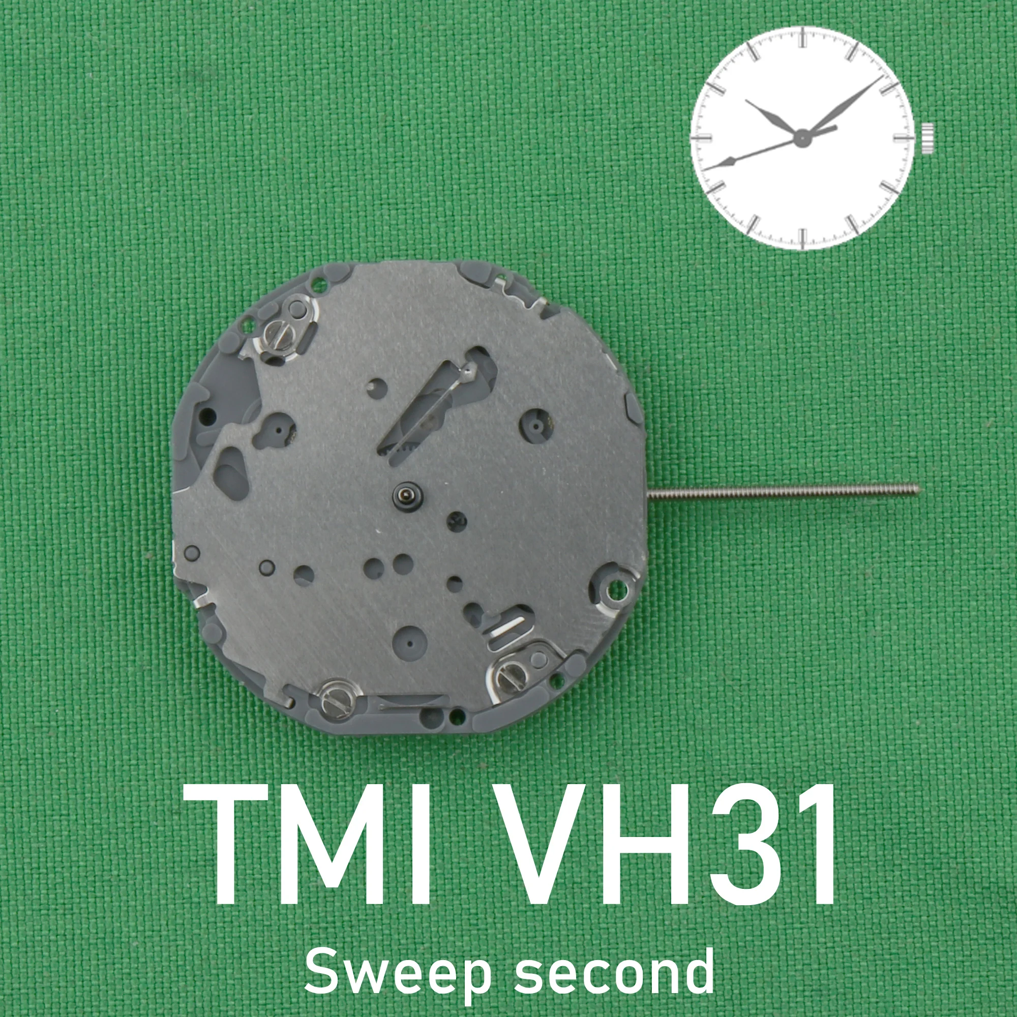 Механизм TMI VH31, новый японский механизм VH31, оригинальный механизм SIITMI VH31, 3-стрелочный механизм, секунда развертки (art.: 3920cb5d45561) - 3920cb5d45561