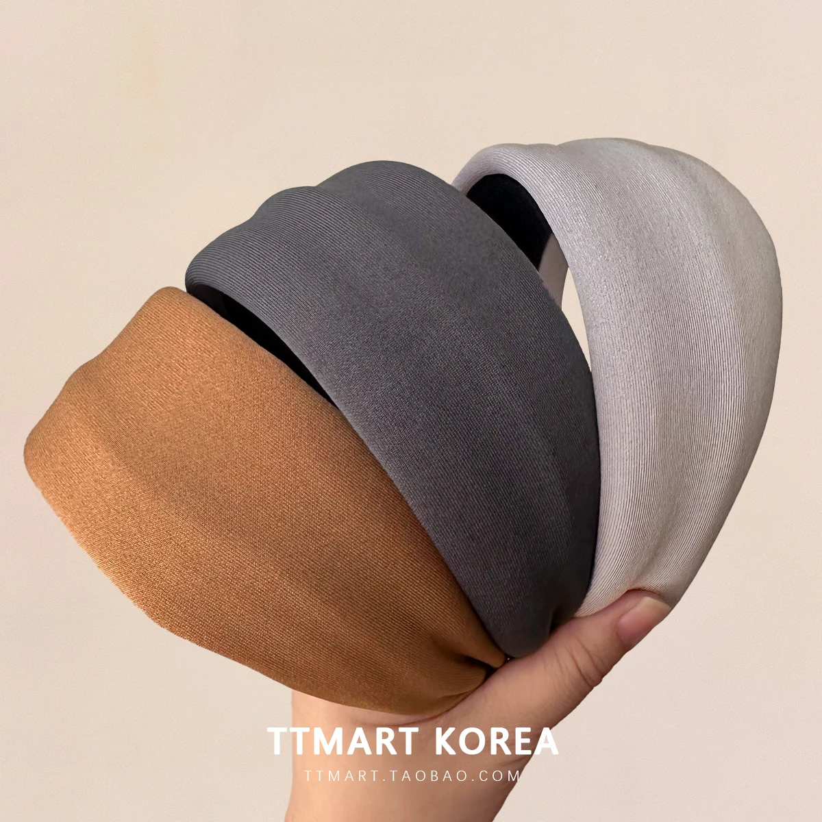 Ретро Южная Корея Мода High Sense Space Хлопок Гумка для волос с широкими полями Простой