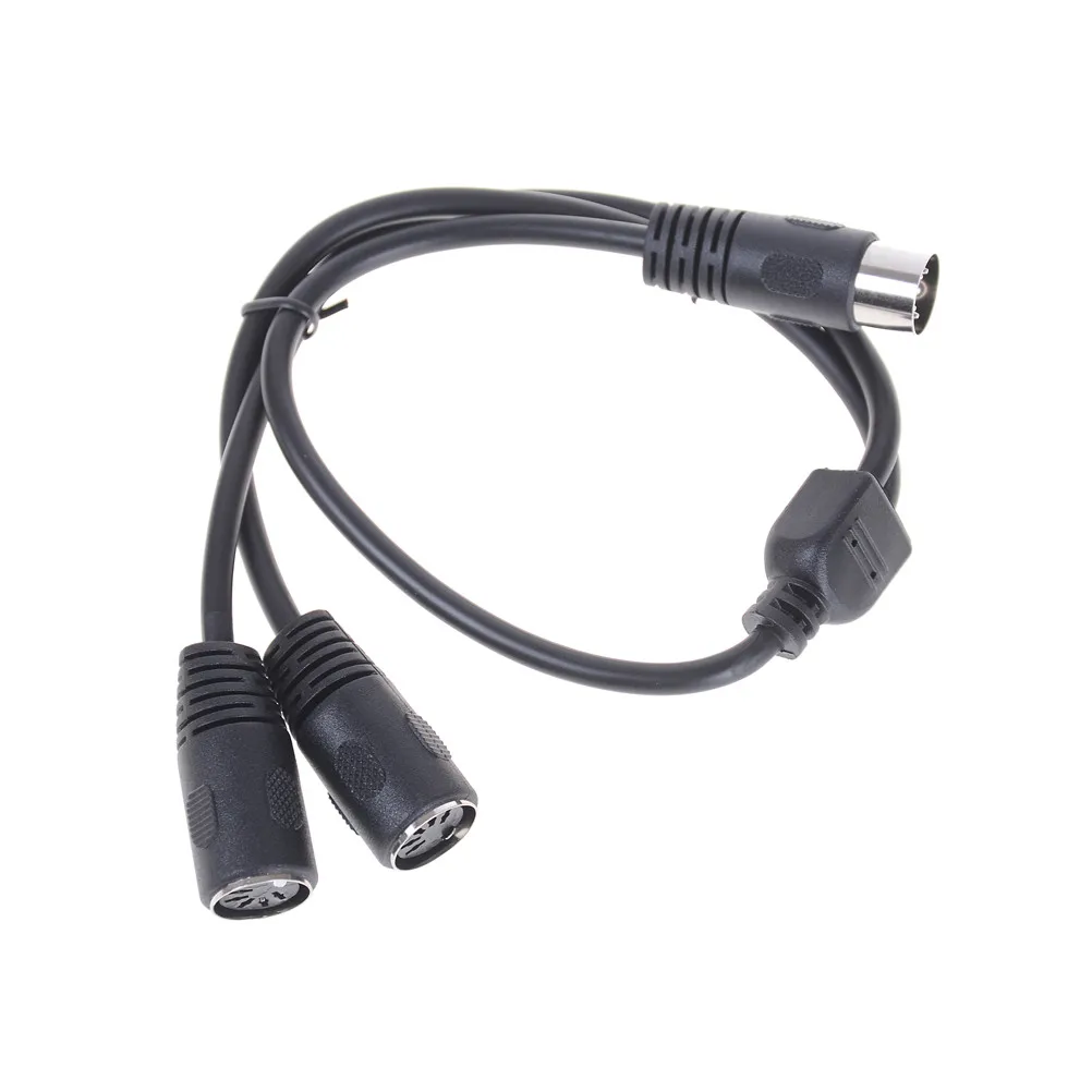 1 шт. 50 см 5-контактный MIDI-разъем DIN 1 штекер на 2x гнездо Y-разветвитель адаптер кабель