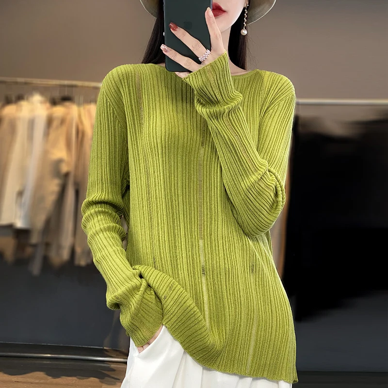 

Wool Slash Neck Split Sweater Womens Spring Knitwears Long Sleeve Top Clothe Mujer Pullover Korean Fashion Pull Femme Streetwear