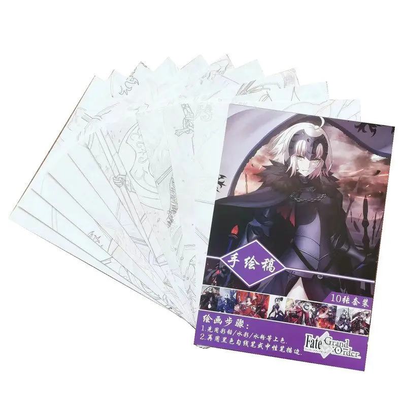 Fate Grand Order Alter Sketch Book Anime Coloring Book Painting Relieve Stress Kill Time Painting Drawing Antistress Books