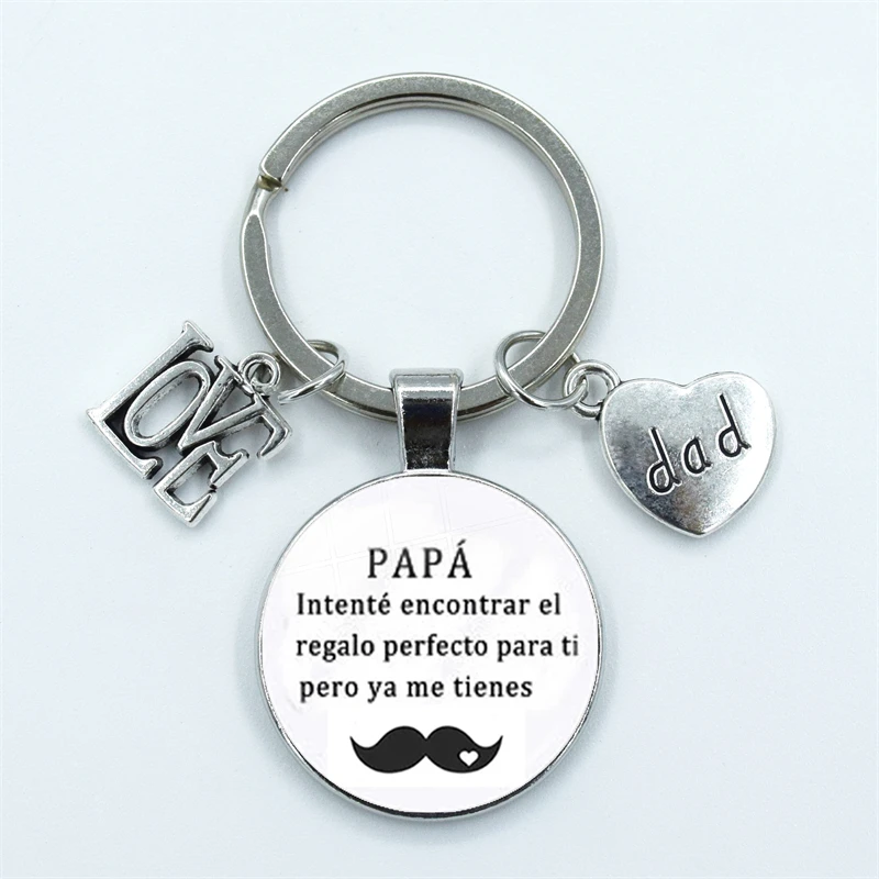 Новая мода je tɺime Papa брелок для ключей подарки отца jɺi un Super держатель кольца