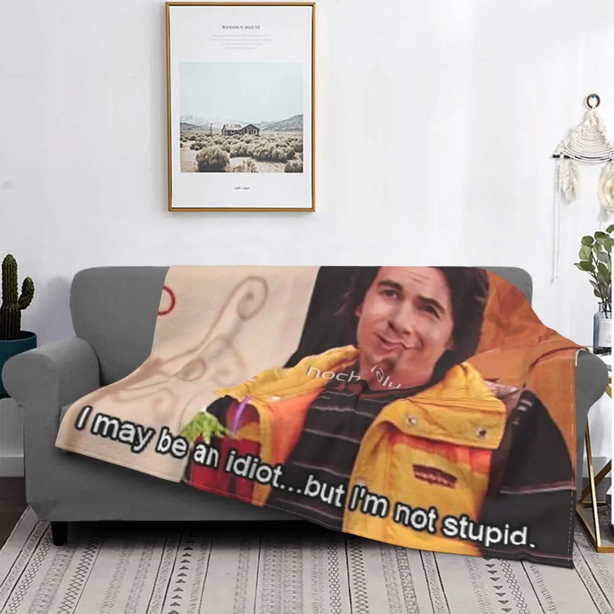 

Spencer Shay- I May Be An Idiot, But I'm Not Stupid Throw Blanket Blanket Personalized Warm Camping Multi Style