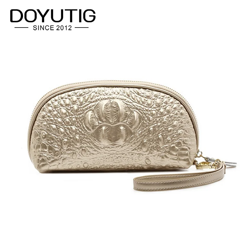 

Mini Size Women's Genuine Leather Money Purses Lovely Crocodile Pattern Small Day Clutches Real Leather Casual Bags A219